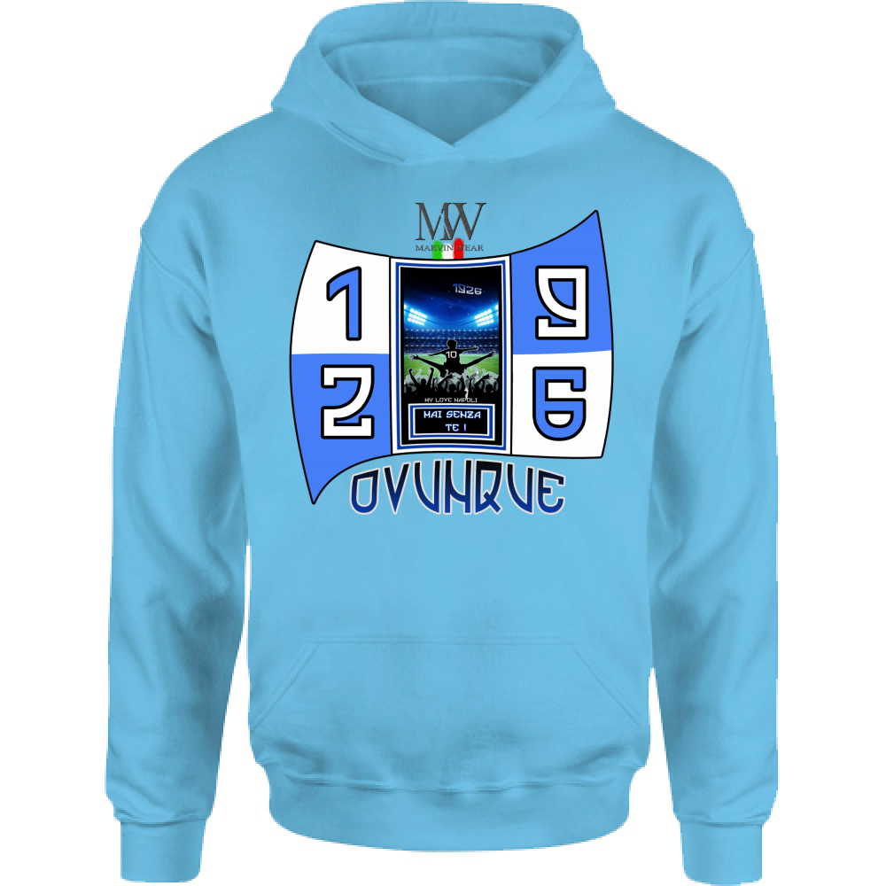 Felpa Bambino con Cappuccio Bandiera ovunque mai senza te!