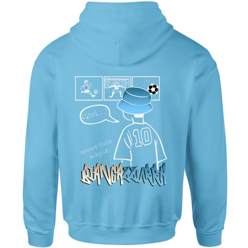 Felpa Bambino con Cappuccio Forza maglia biancazzurra