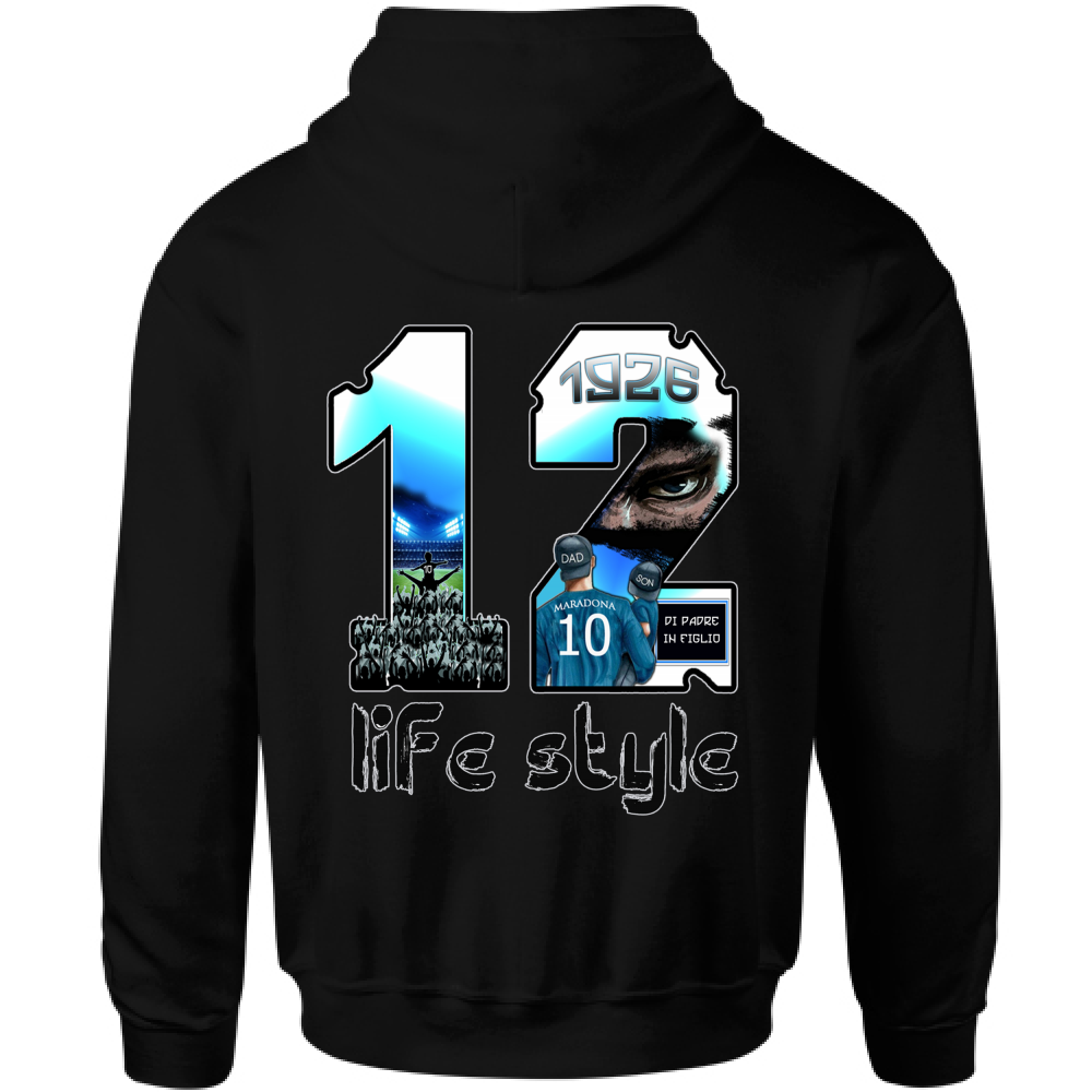 Felpa Bambino con Cappuccio dodicesimo uomo in campo