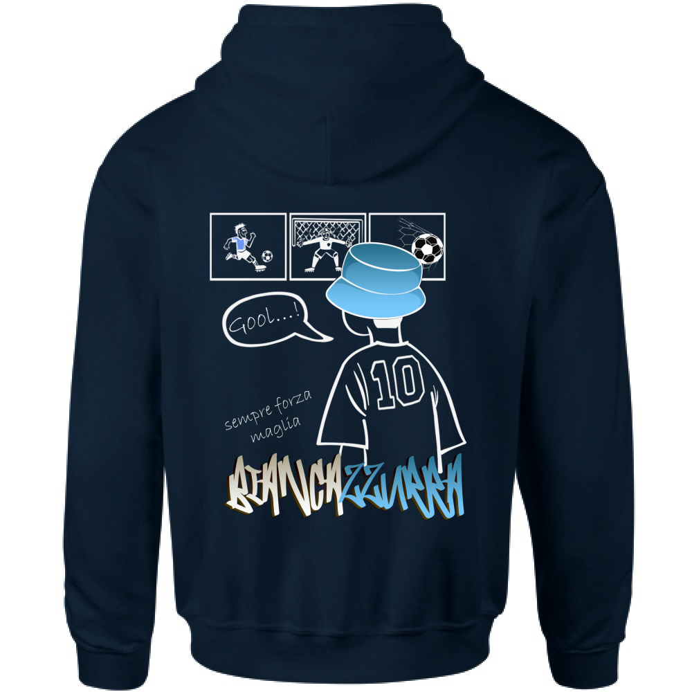 Felpa Bambino con Cappuccio Forza maglia biancazzurra