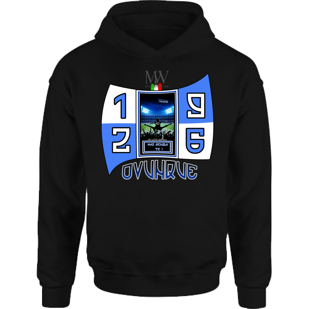 Felpa Bambino con Cappuccio Bandiera ovunque mai senza te!