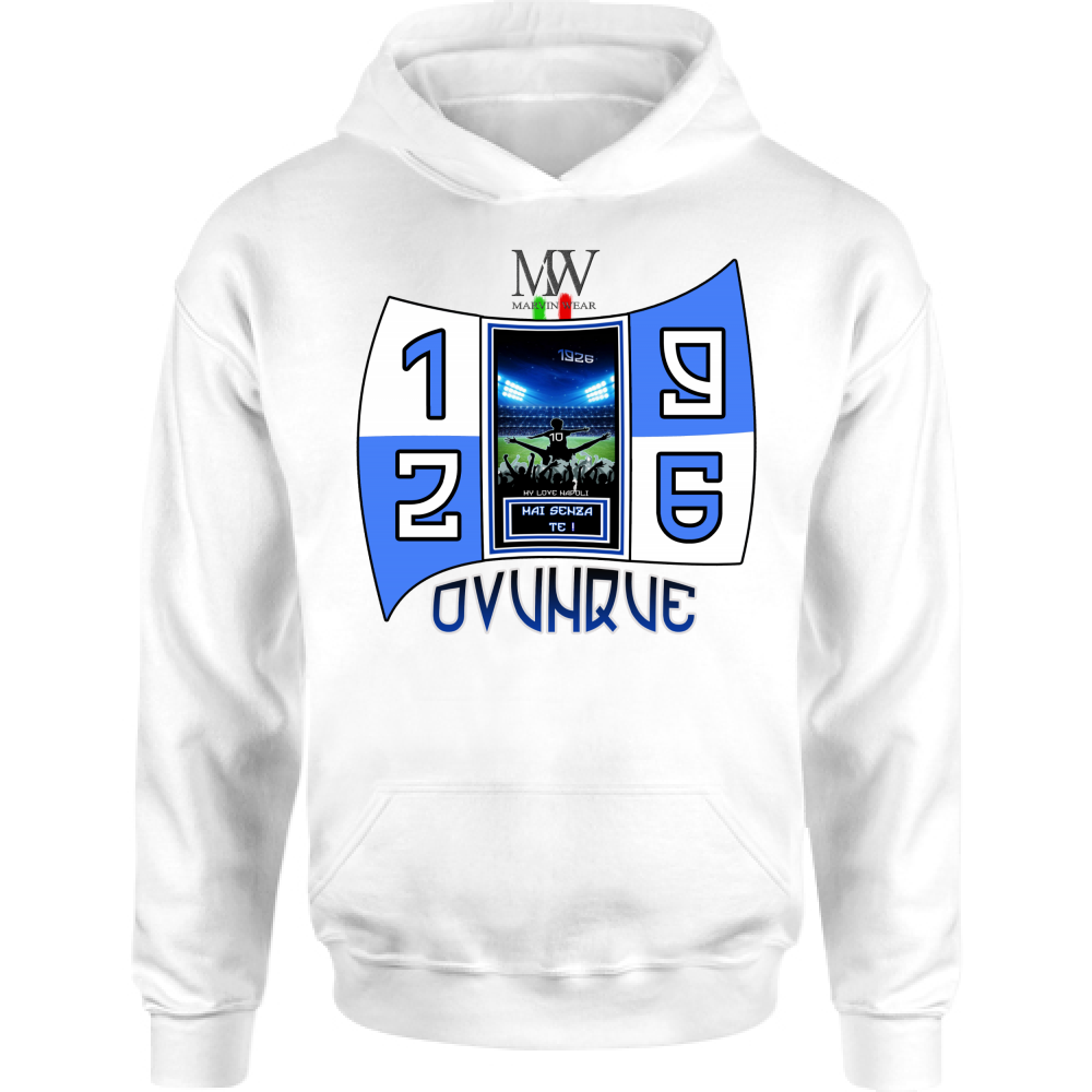 Felpa Bambino con Cappuccio Bandiera ovunque mai senza te!