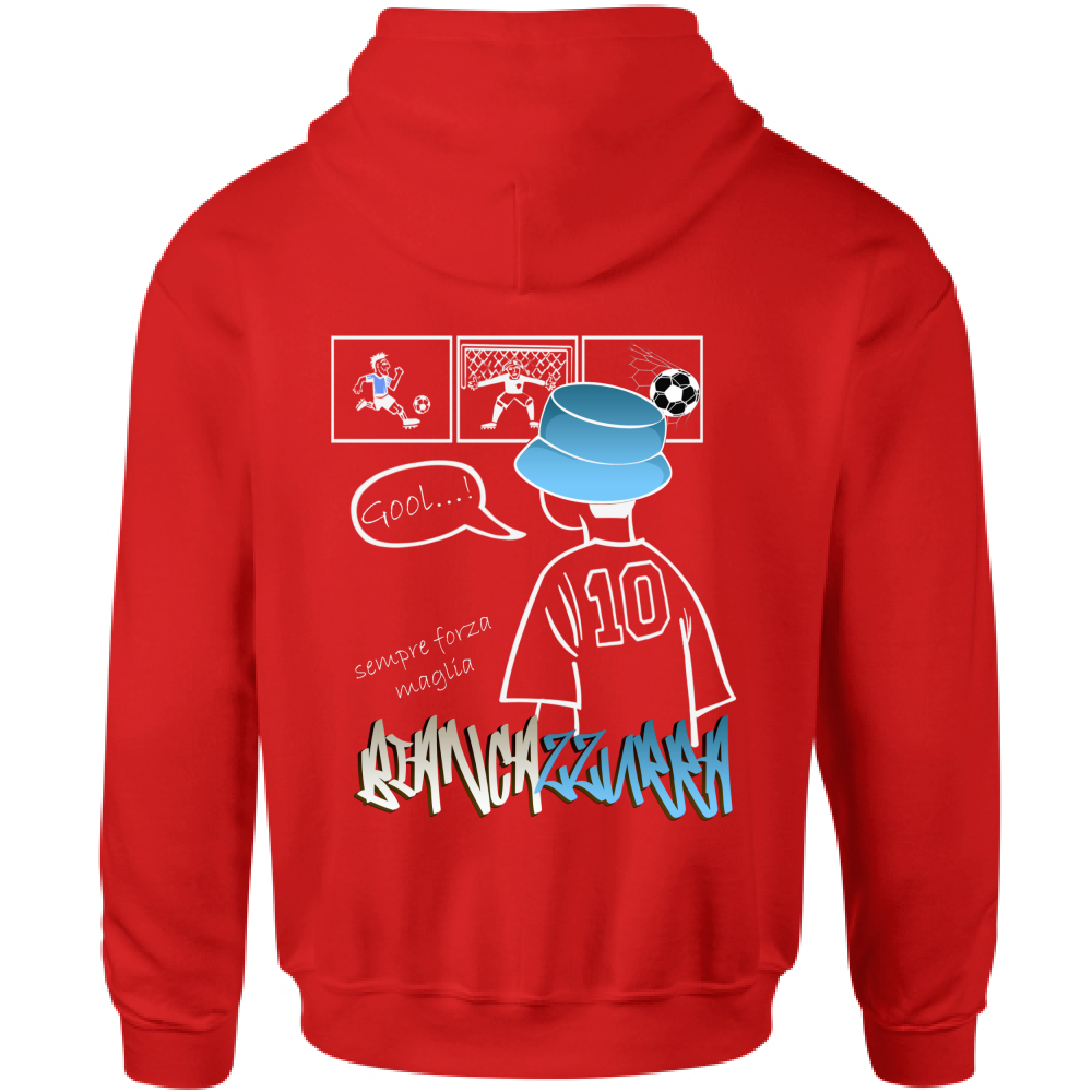 Felpa Bambino con Cappuccio Forza maglia biancazzurra