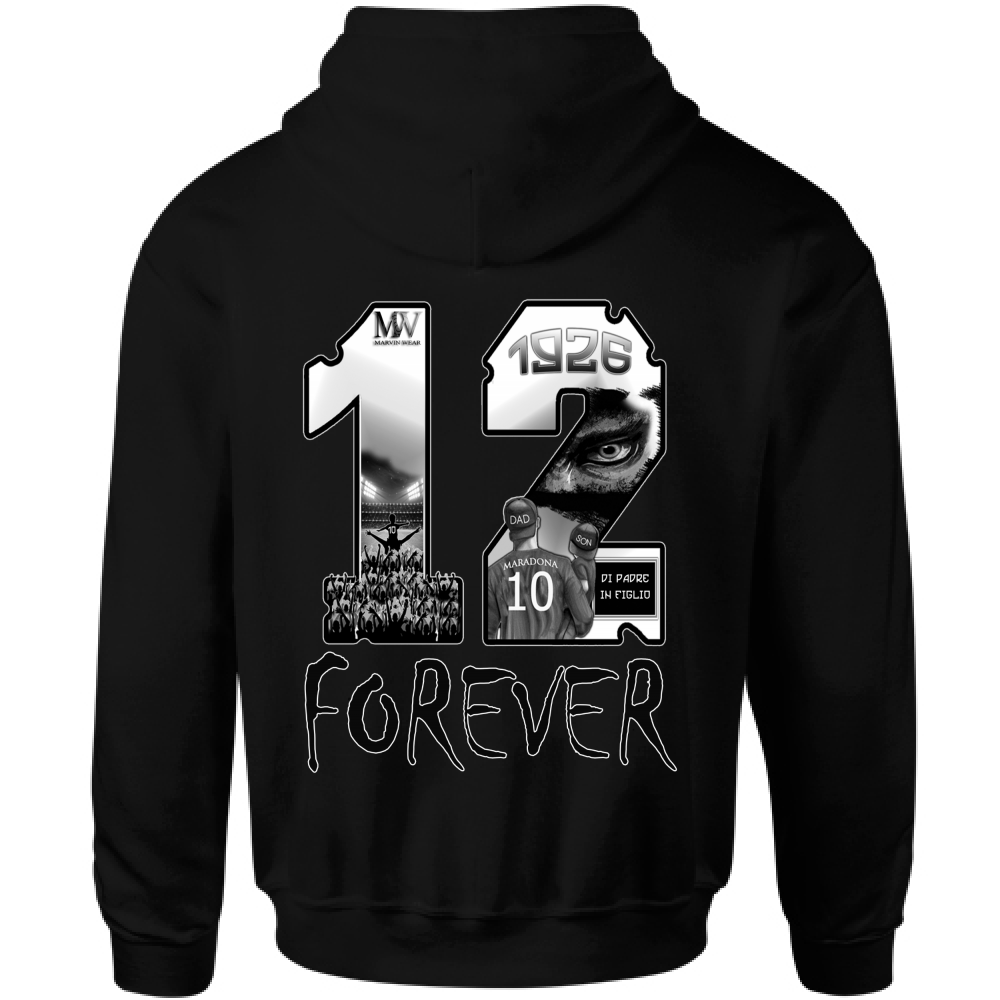 Felpa Bambino con Cappuccio 12 UOMO WEAR BLAK