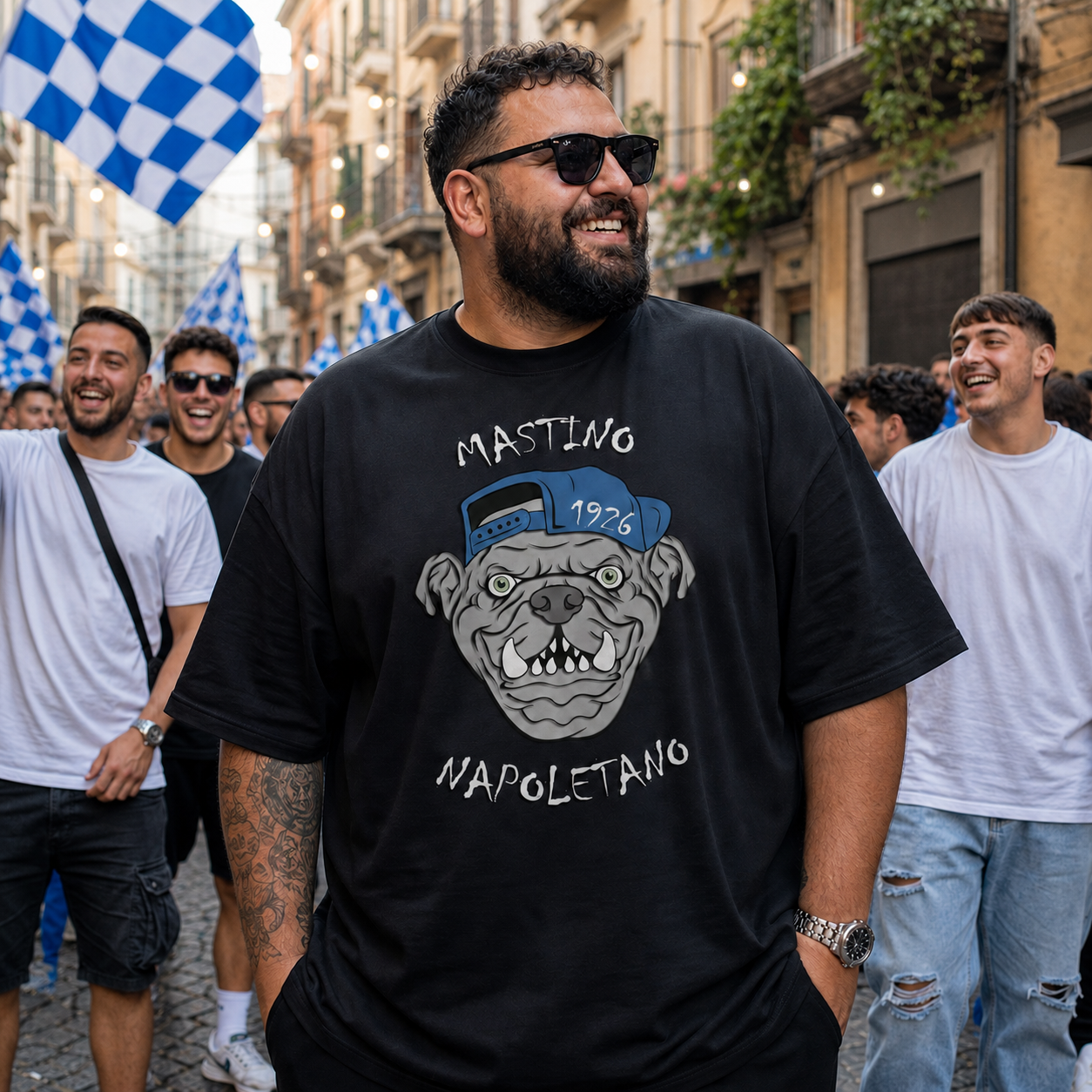 T-shirt oversize organica unisex — Mastino Napoletano 1926