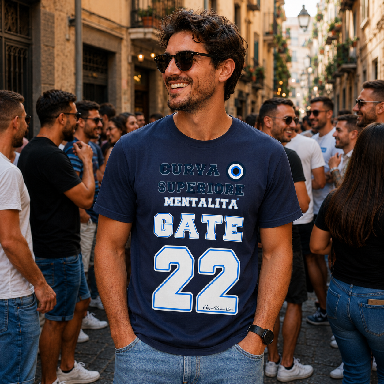 T-shirt unisex Napoli — Mentalità Gate 22