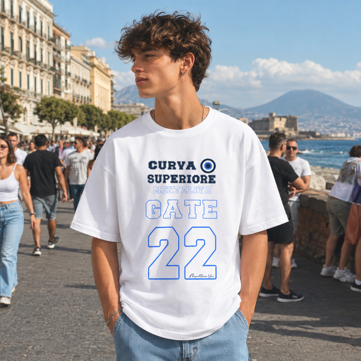 T-shirt classica ragazzi Napoli — Mentalità Gate 22