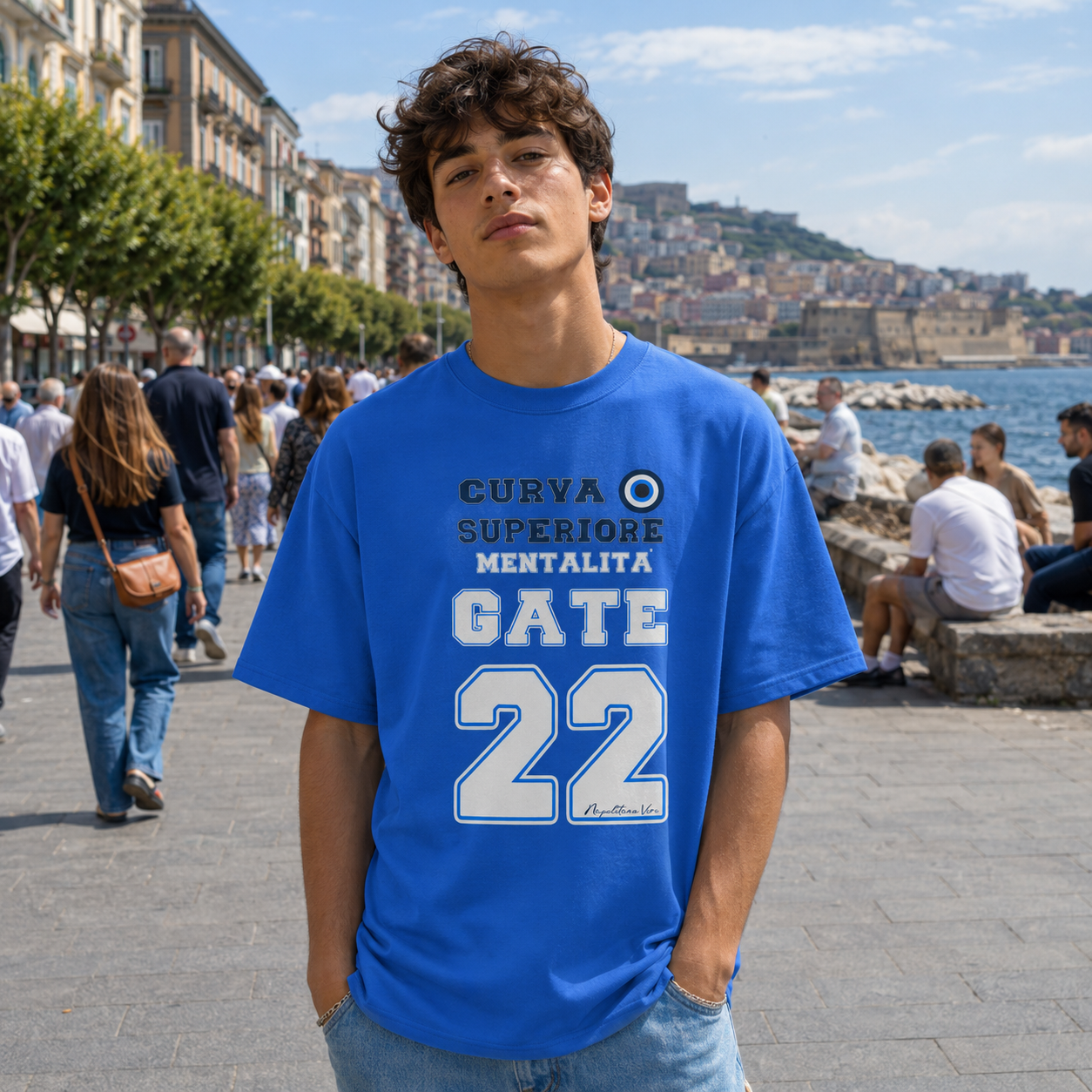 T-shirt classica ragazzi Napoli — Mentalità Gate 22