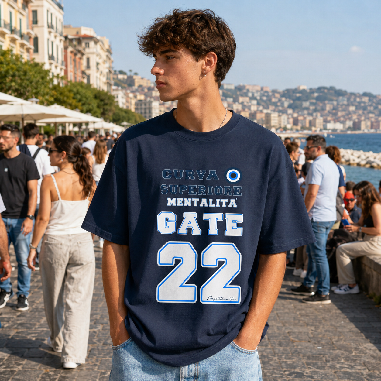 T-shirt classica ragazzi Napoli — Mentalità Gate 22