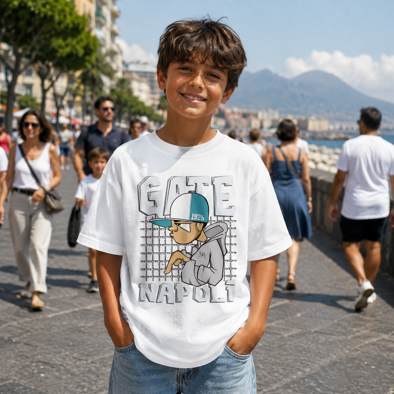 T-shirt organico bambini Napoli — Gate Napoli 1926