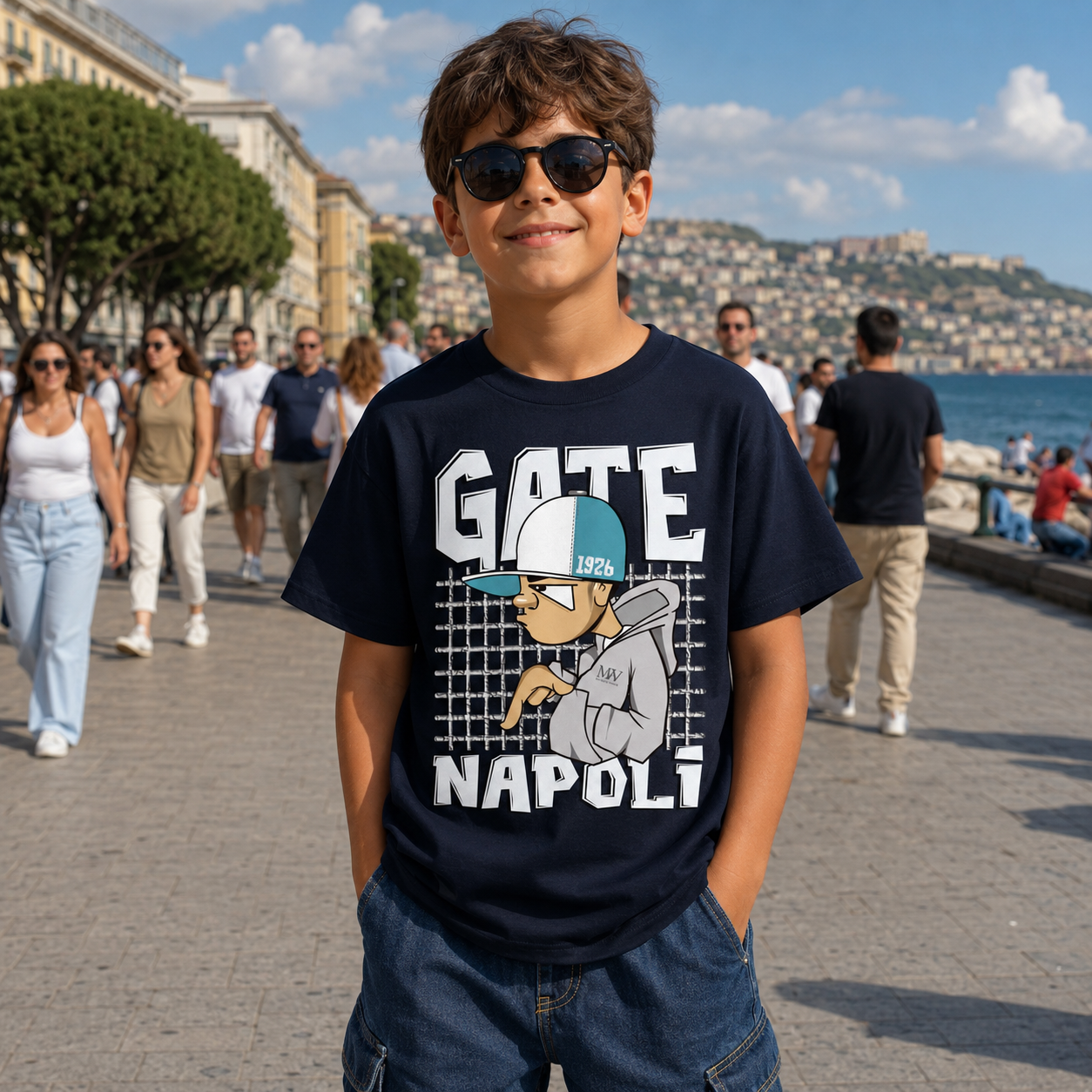 T-shirt organico bambini Napoli — Gate Napoli 1926