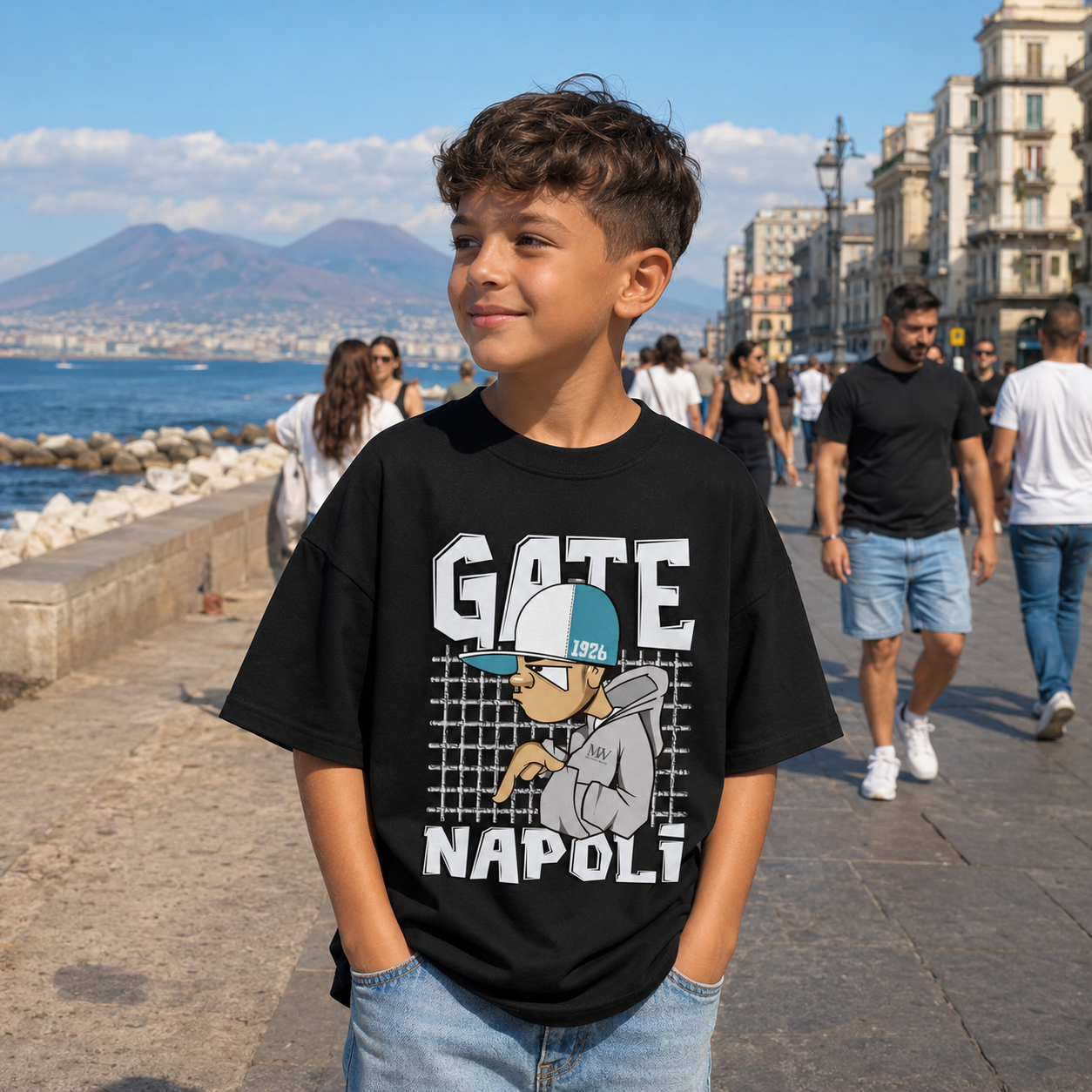 T-shirt organico bambini Napoli — Gate Napoli 1926