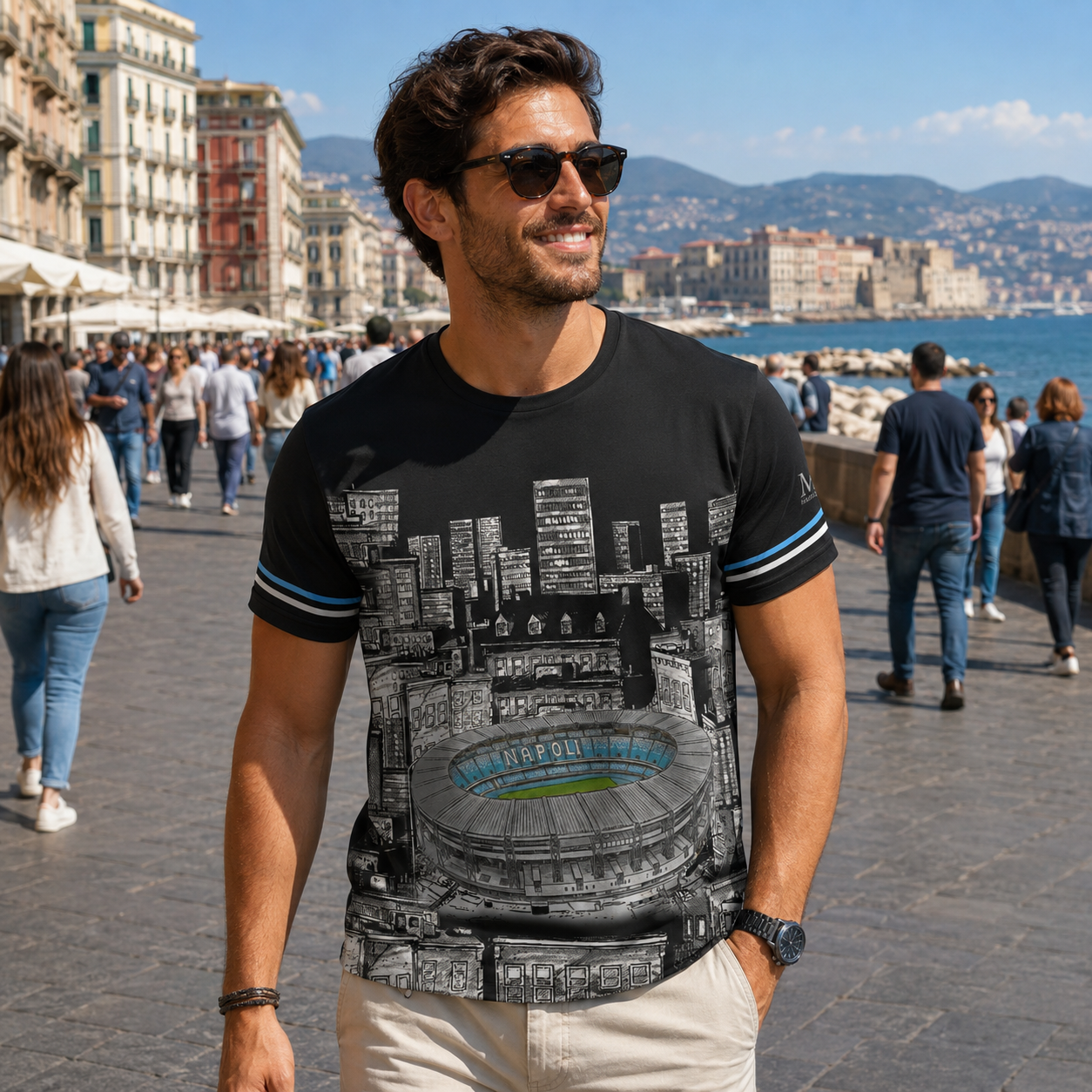 T-shirt all over unisex Napoli — Tempio Azzurro