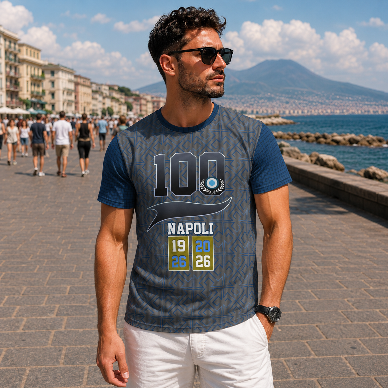 T-Shirt All-Over Uomo Napoli — O' Centenario