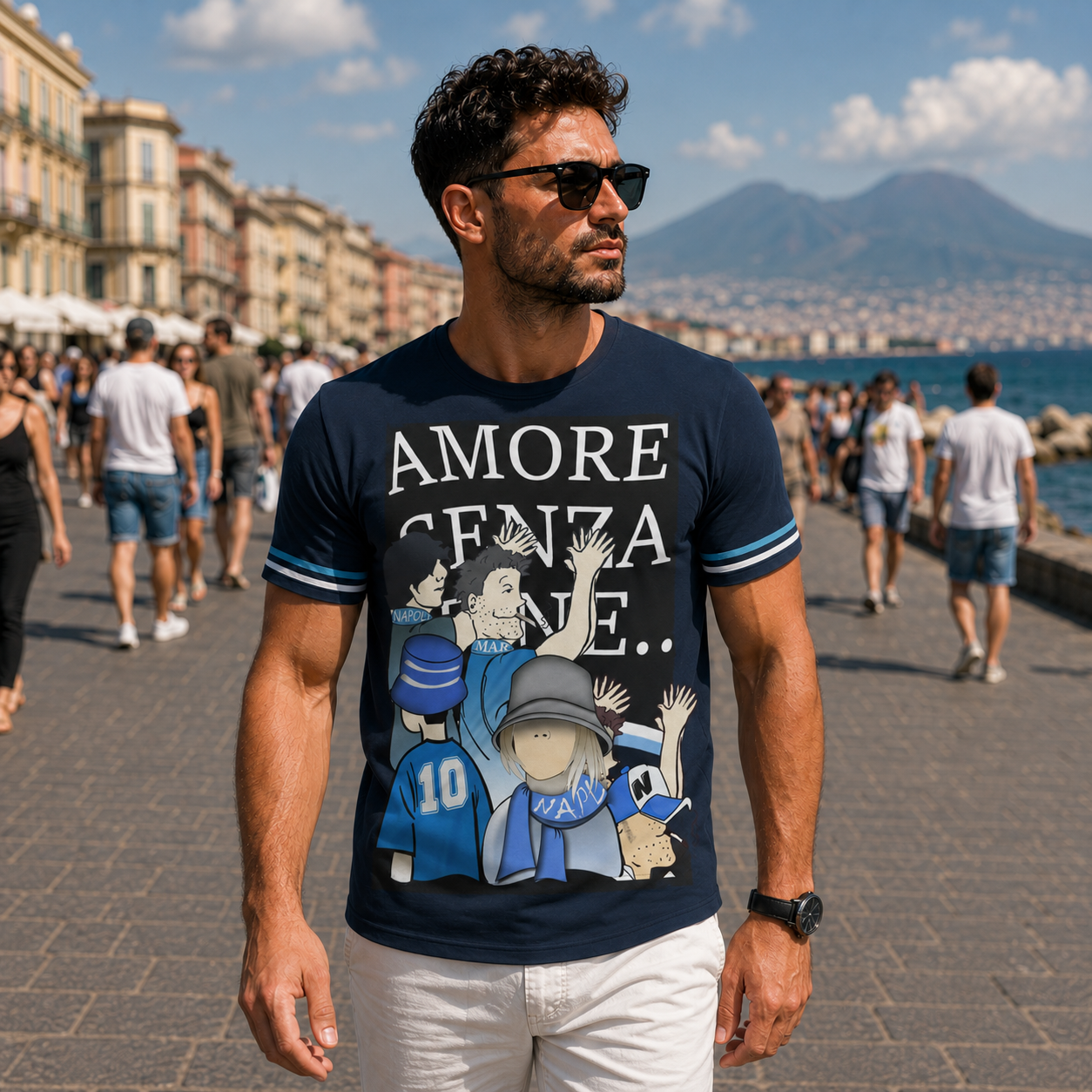 T-Shirt All-Over Uomo Napoli — Amore Senza Fine