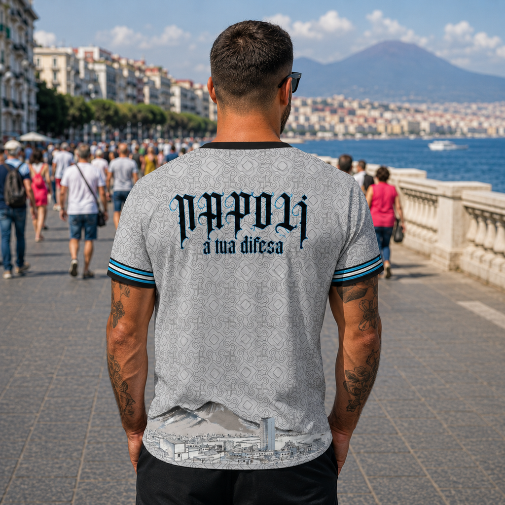 T-shirt all over unisex Napoli — 1926 Liberi grigio