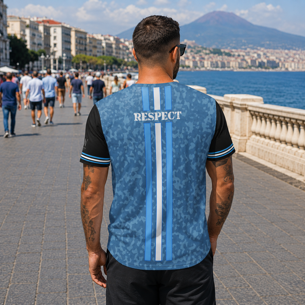 T-Shirt All-Over Uomo Napoli — Napoletano Vero blu