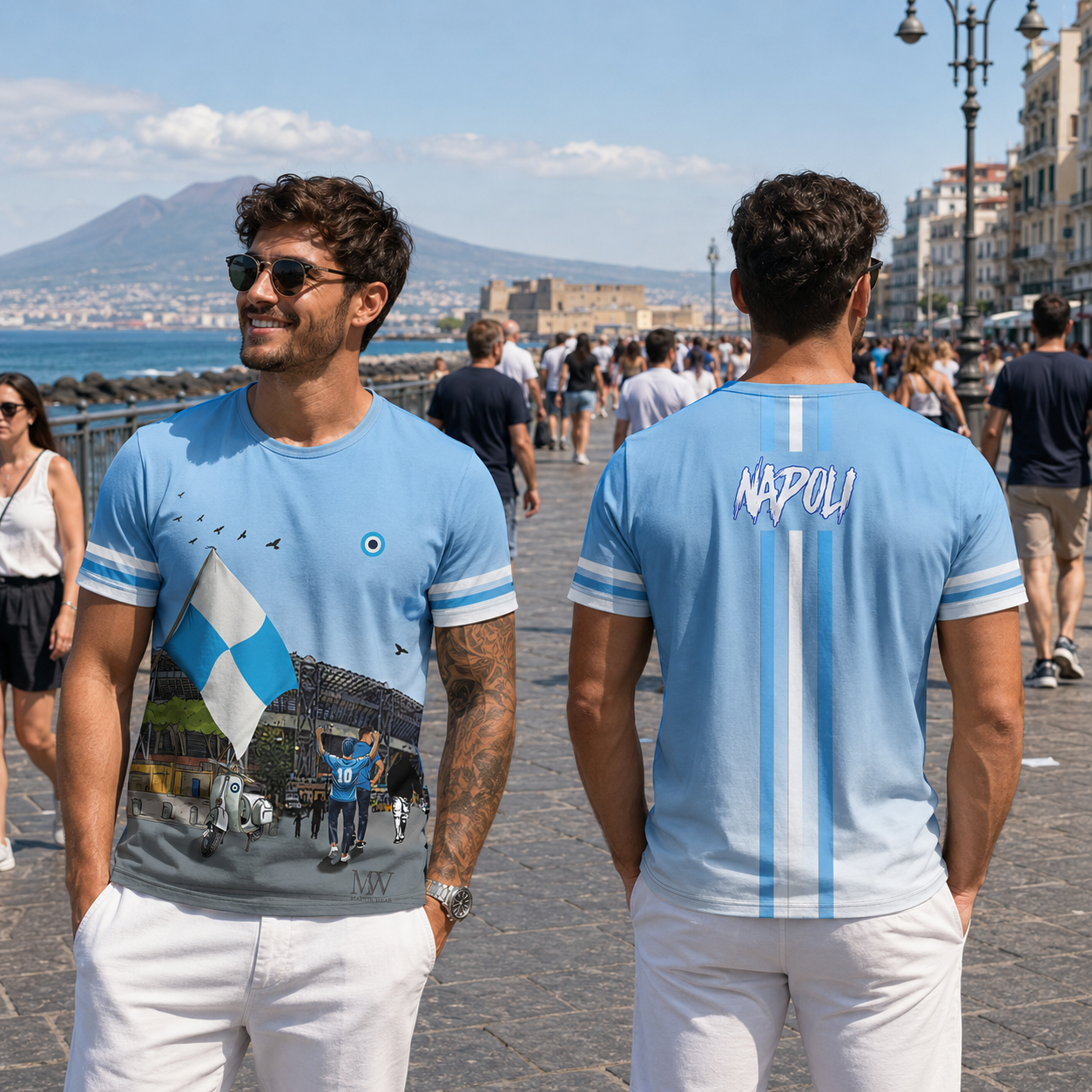 T-shirt all over unisex Napoli — Mai Ti Lascerò