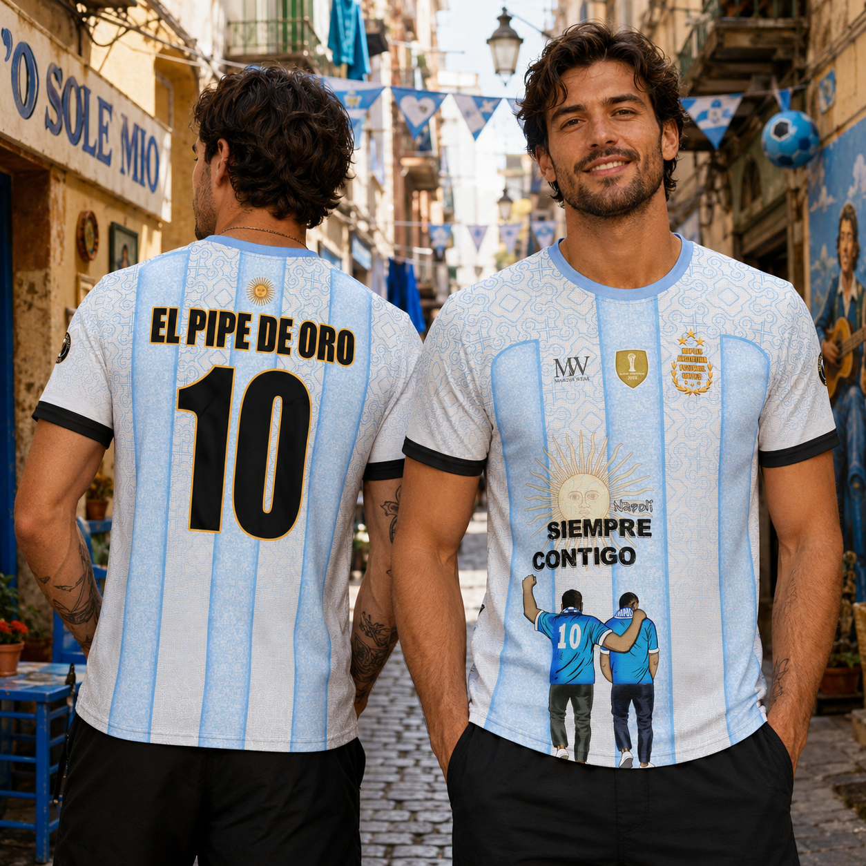 T-shirt unisex Napoli — El Pipe de Oro Siempre Contigo