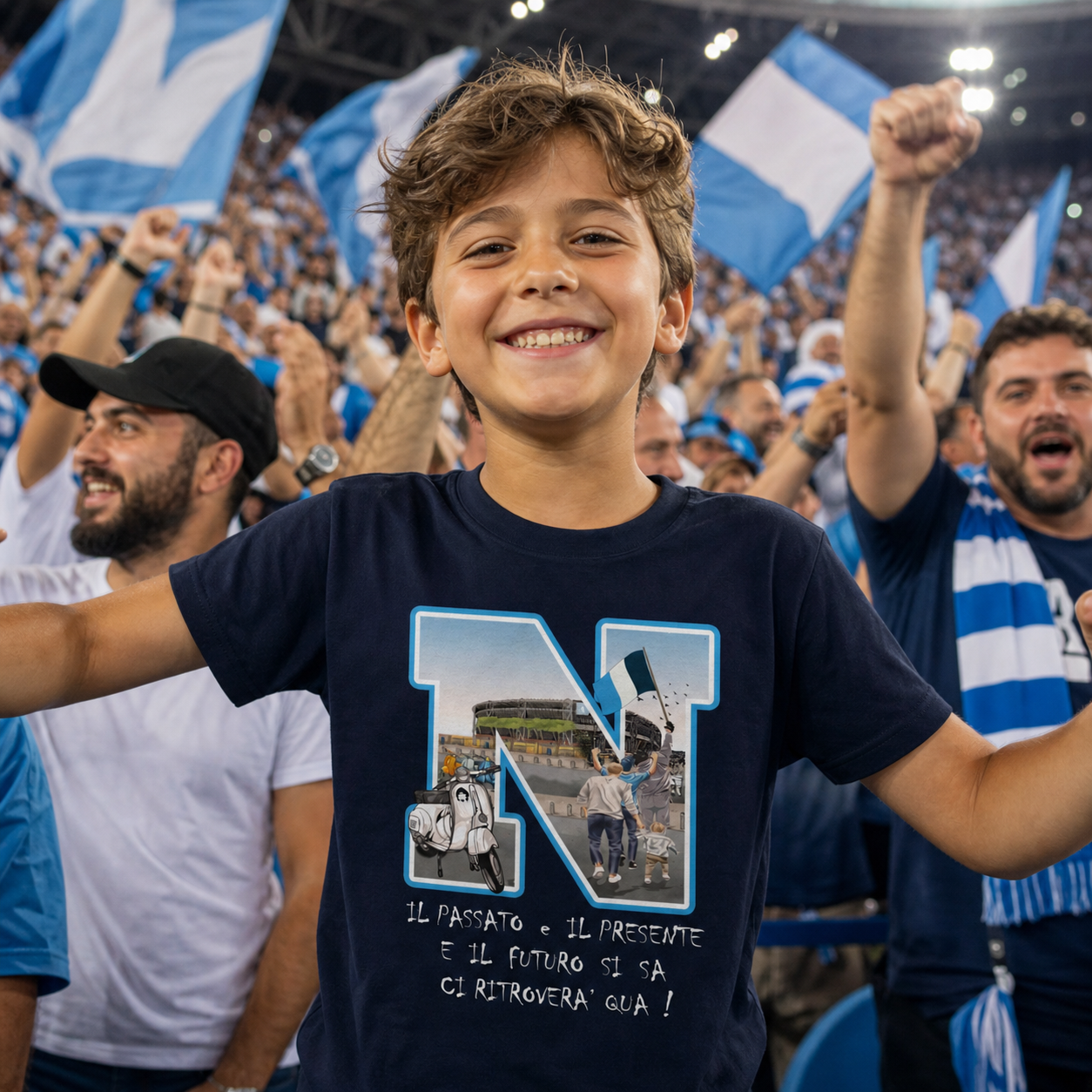 T-shirt organico bambini Napoli — Il Passato Presente Futuro