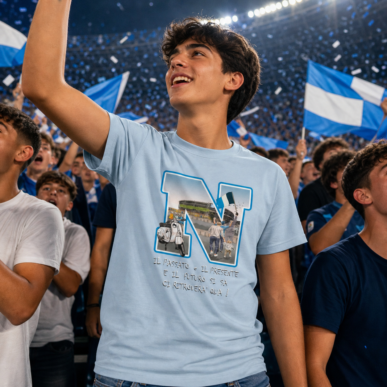 T-shirt classica ragazzi Napoli — Il Passato Presente Futuro