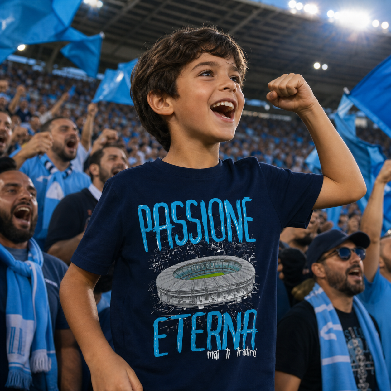 T-shirt organico bambini Napoli — Mai Ti Tradirò
